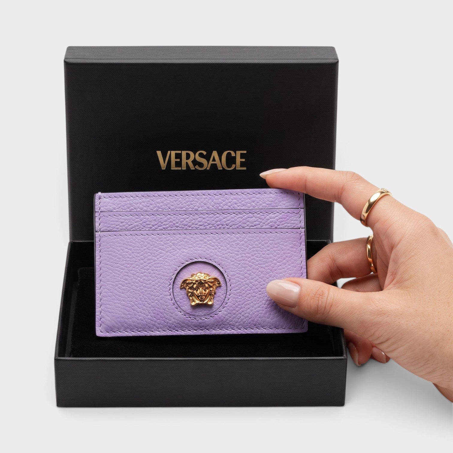 Medusa Card Case Lilac Gold