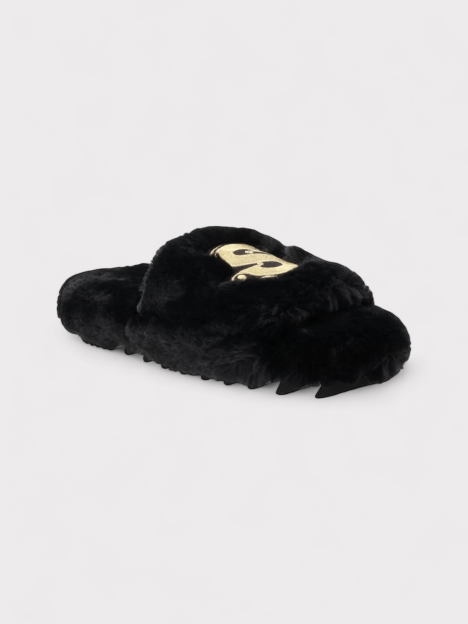 Sacai Wmns Fuax Fur Comfort Slippers Black - Supplied FashionSacai