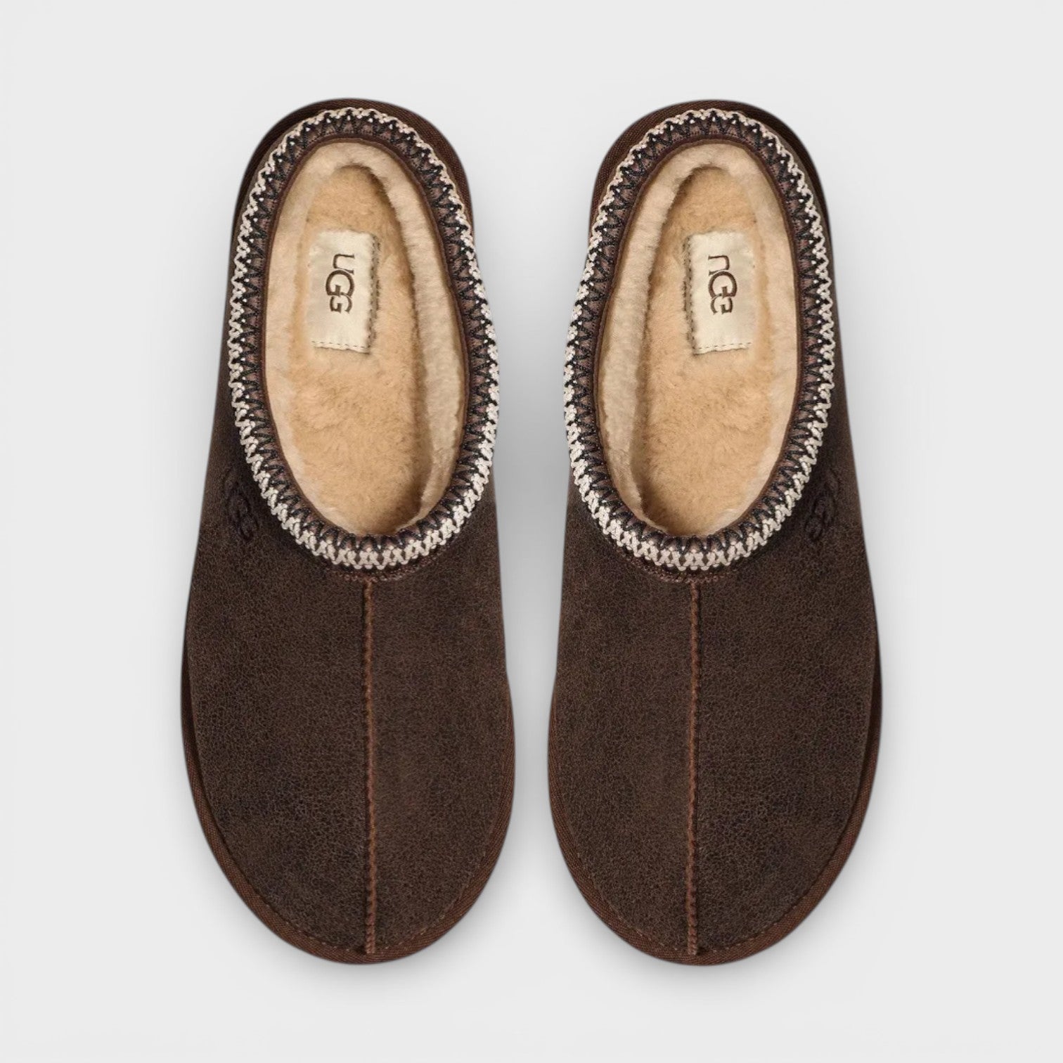 Tasman Distressed Slipper Brown