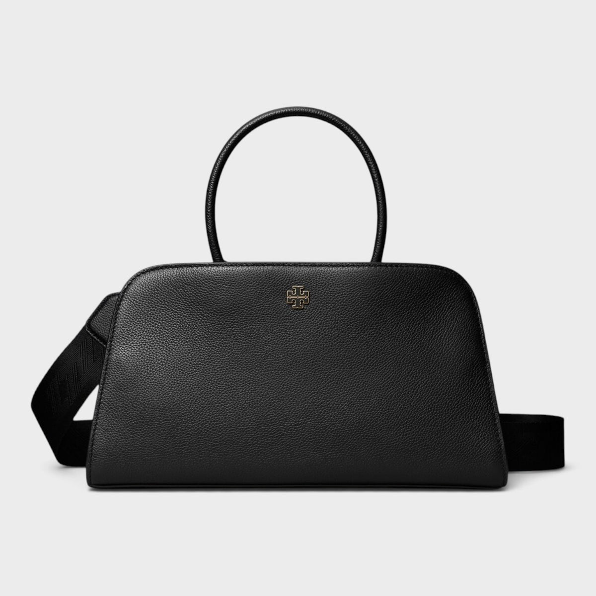 Britten Small Center Zip Satchel Black
