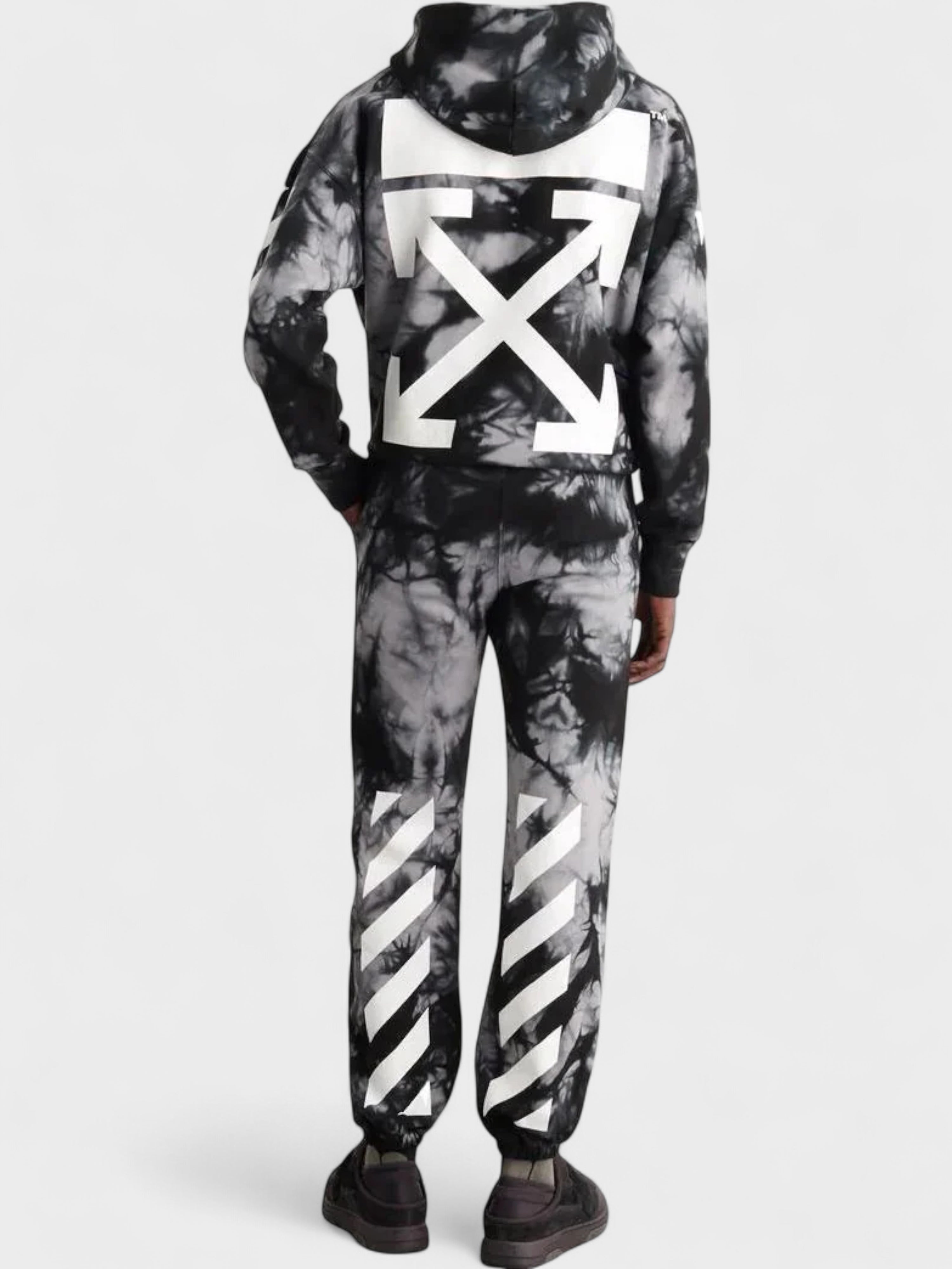 Off-White Diag Tie Dye Slim Sweatpant Warm Grey
