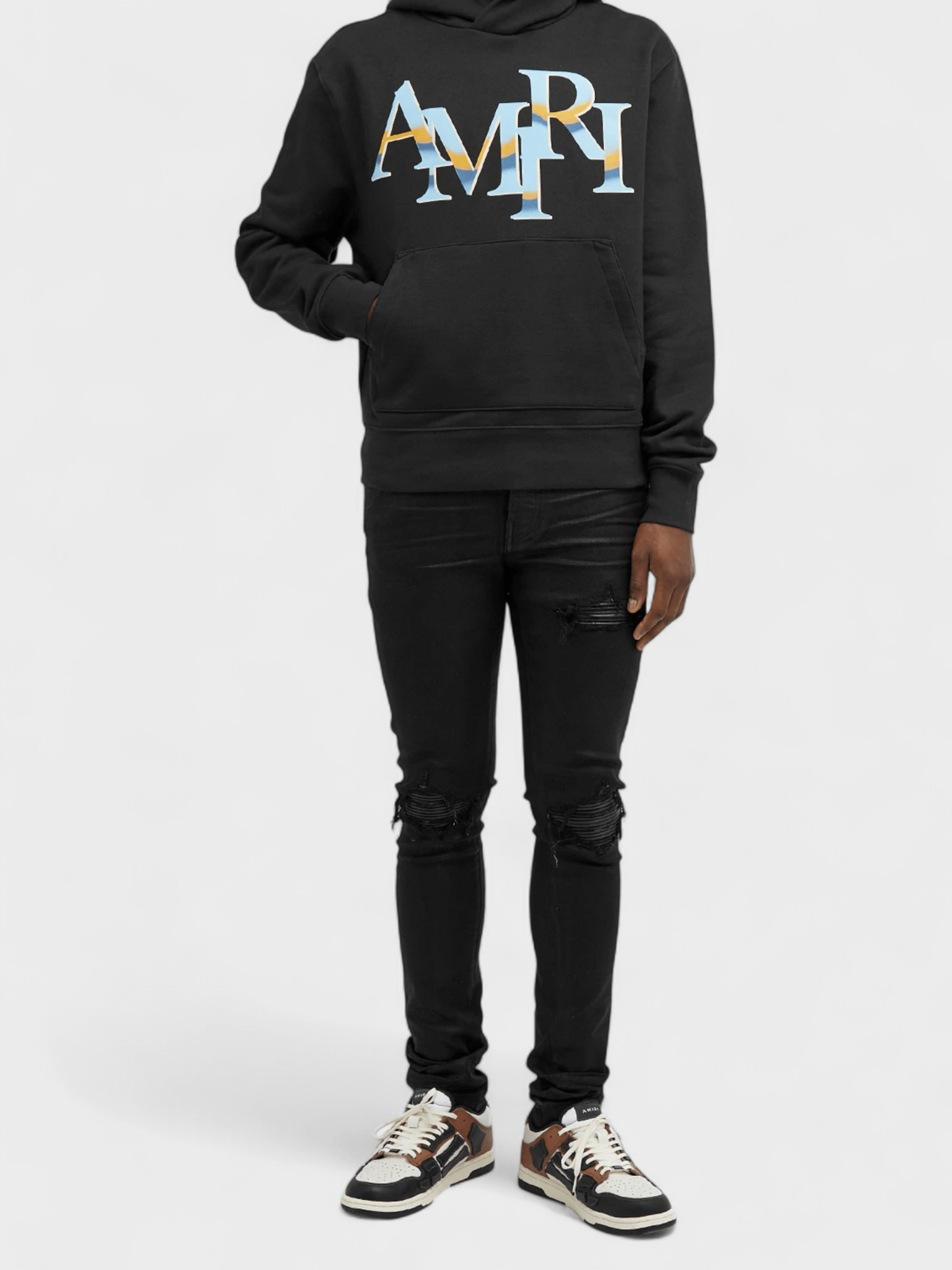 Staggered Chrome Hoodie - Supplied FashionAmiri