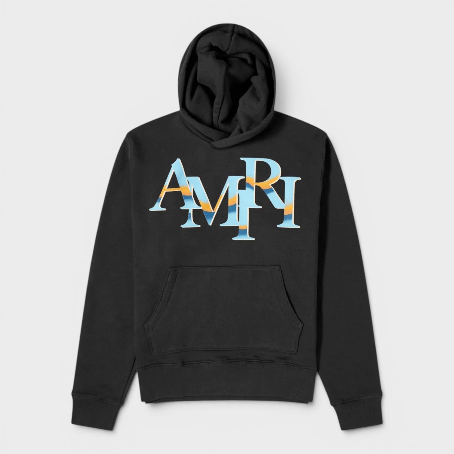 Staggered Chrome Hoodie Black