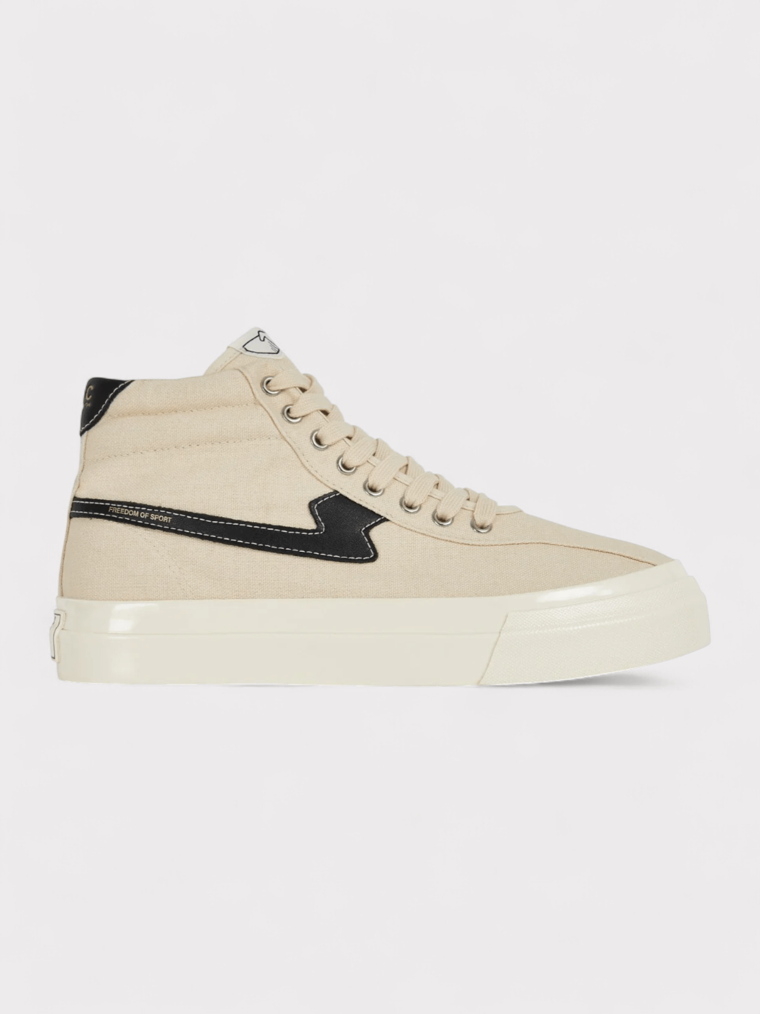 Stepney Workers Club Varden S - Strike Canvas Hi Tops Ecru Black - Supplied FashionStepney Workers Club