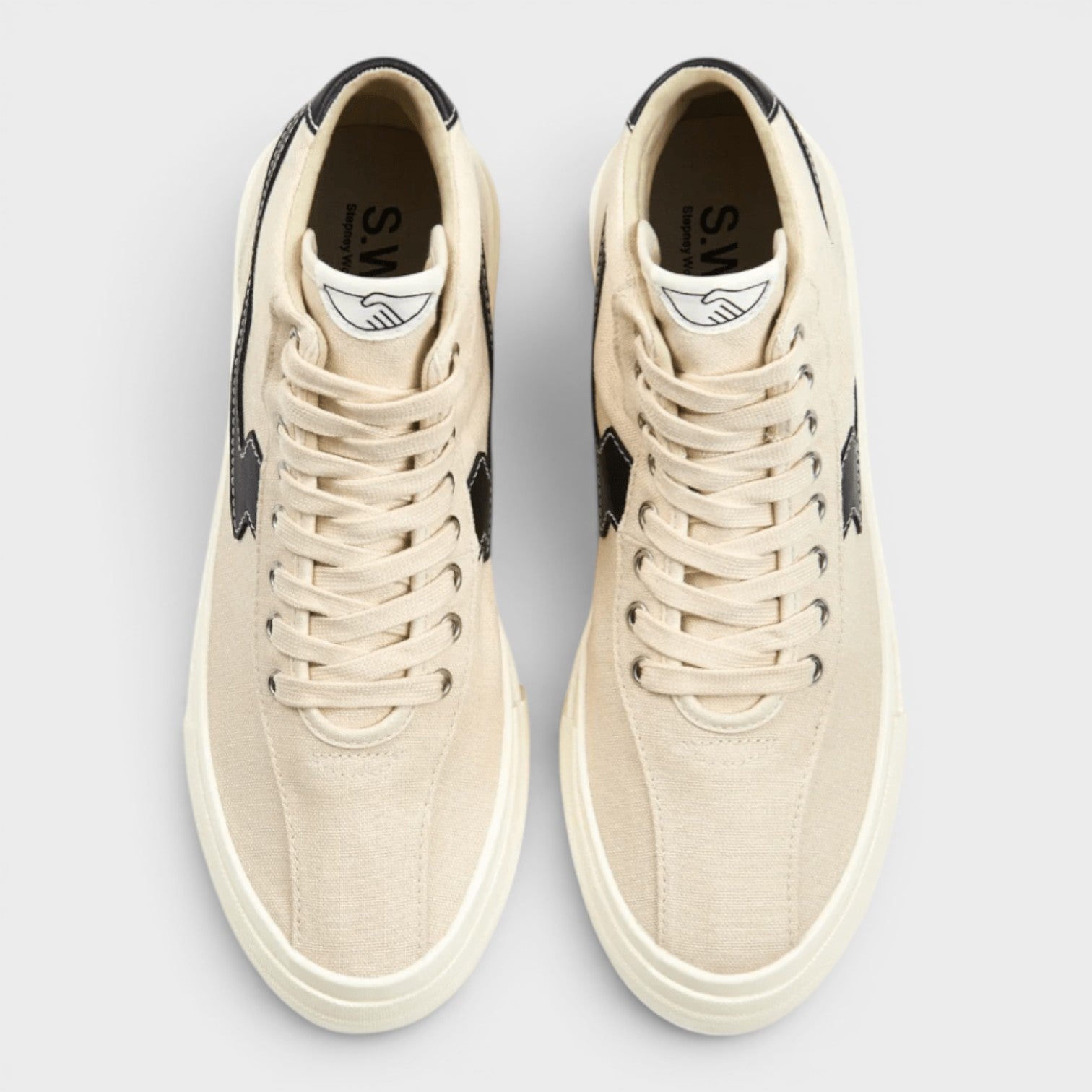 Varden S-Strike Canvas Hi Tops Ecru Black