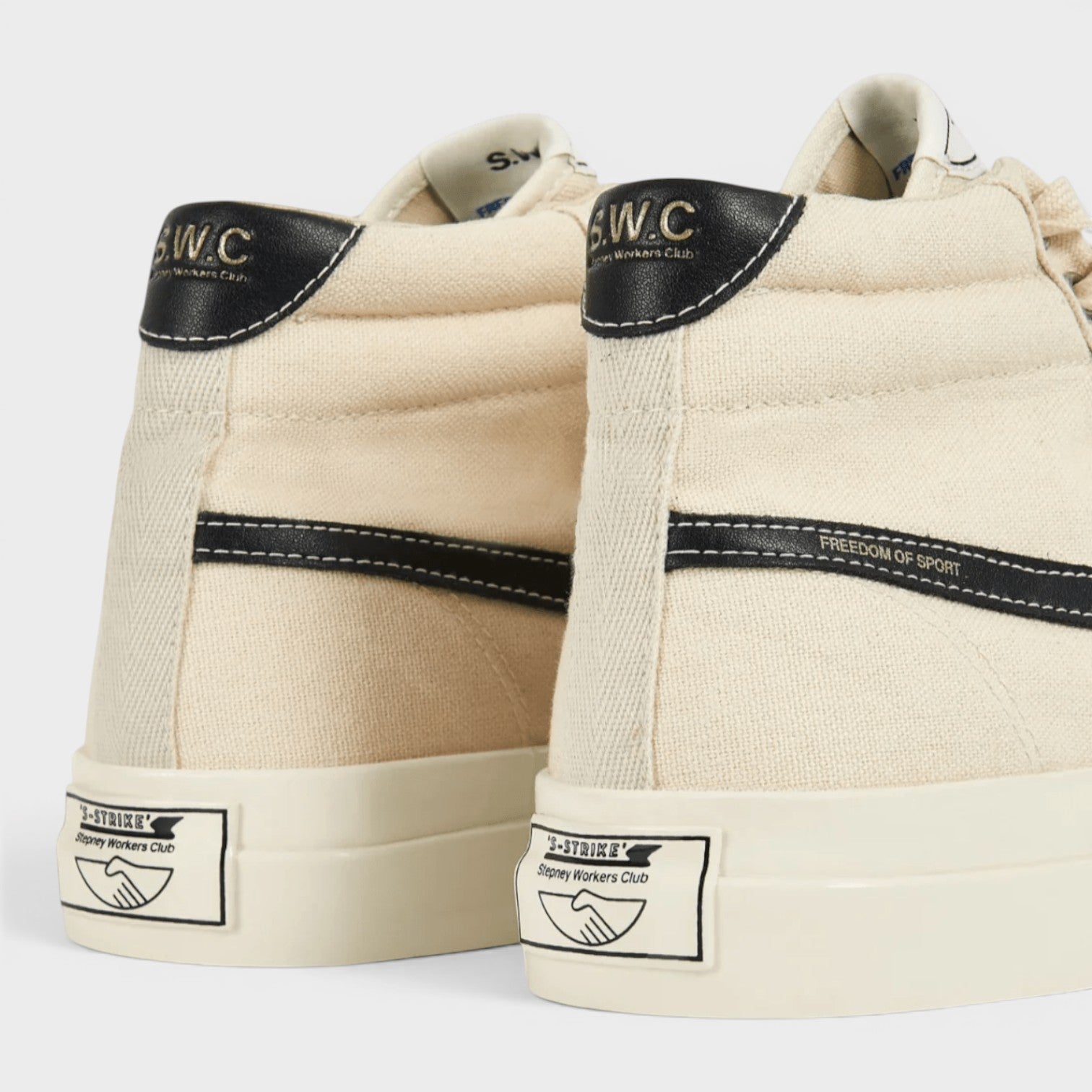 Varden S-Strike Canvas Hi Tops Ecru Black