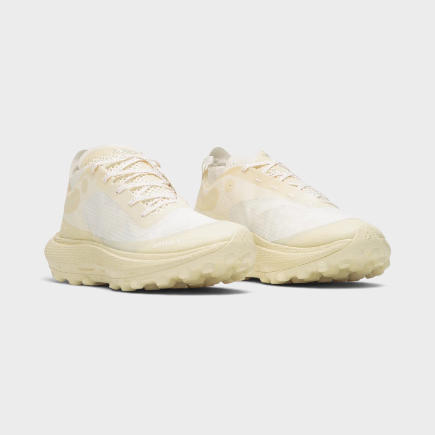 Supplied Fashion U The Rocker sneakers in antique white featuring a lightweight mesh upper and chunky lugged sole.