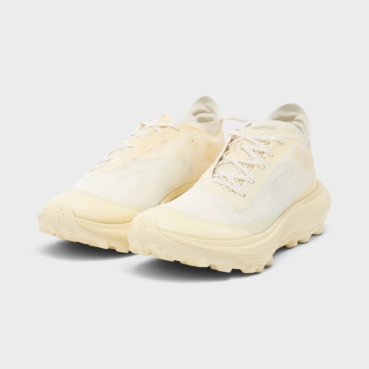 Supplied Fashion U The Rocker sneakers in antique white with a translucent layered design and chunky lugged sole.