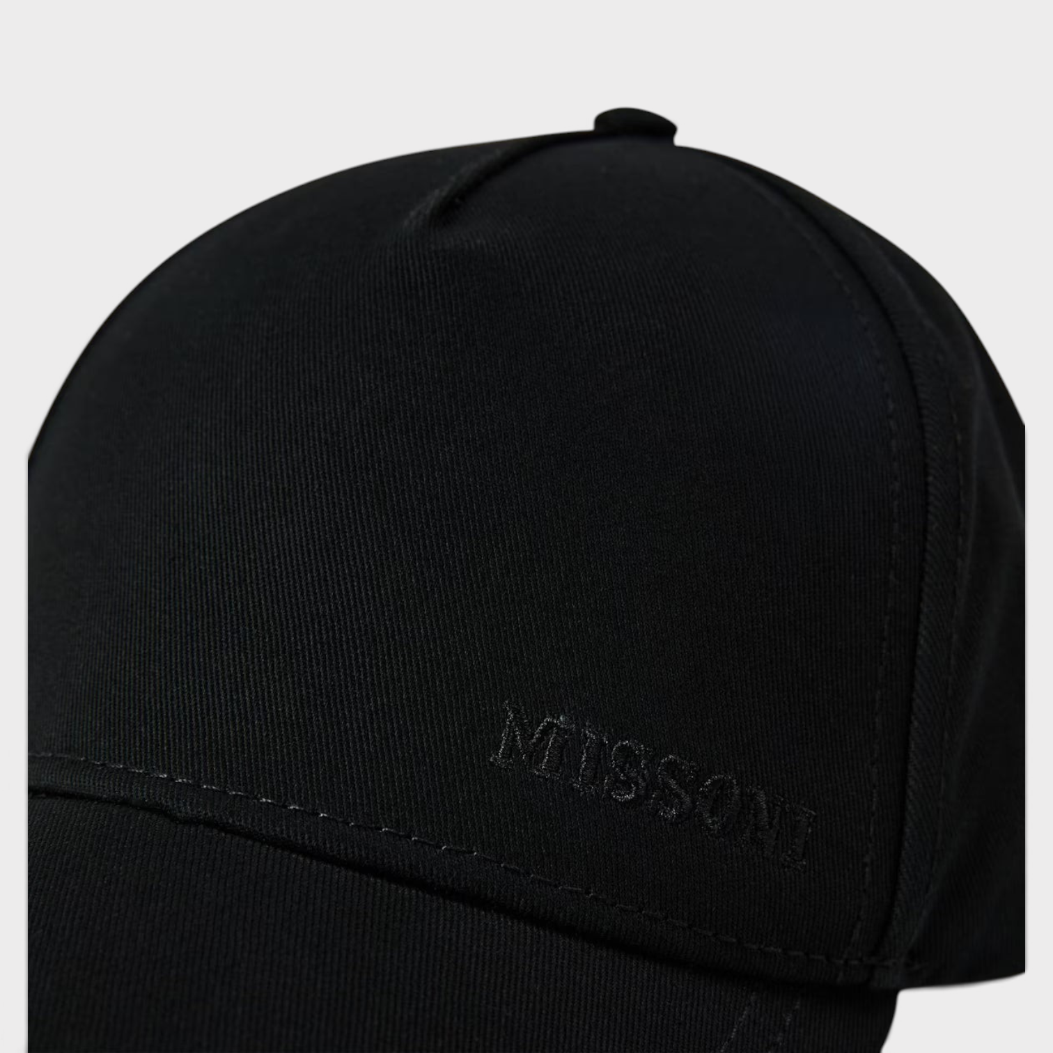 Supplied Fashion black baseball cap featuring tonal embroidered Missoni logo detail on the front panel