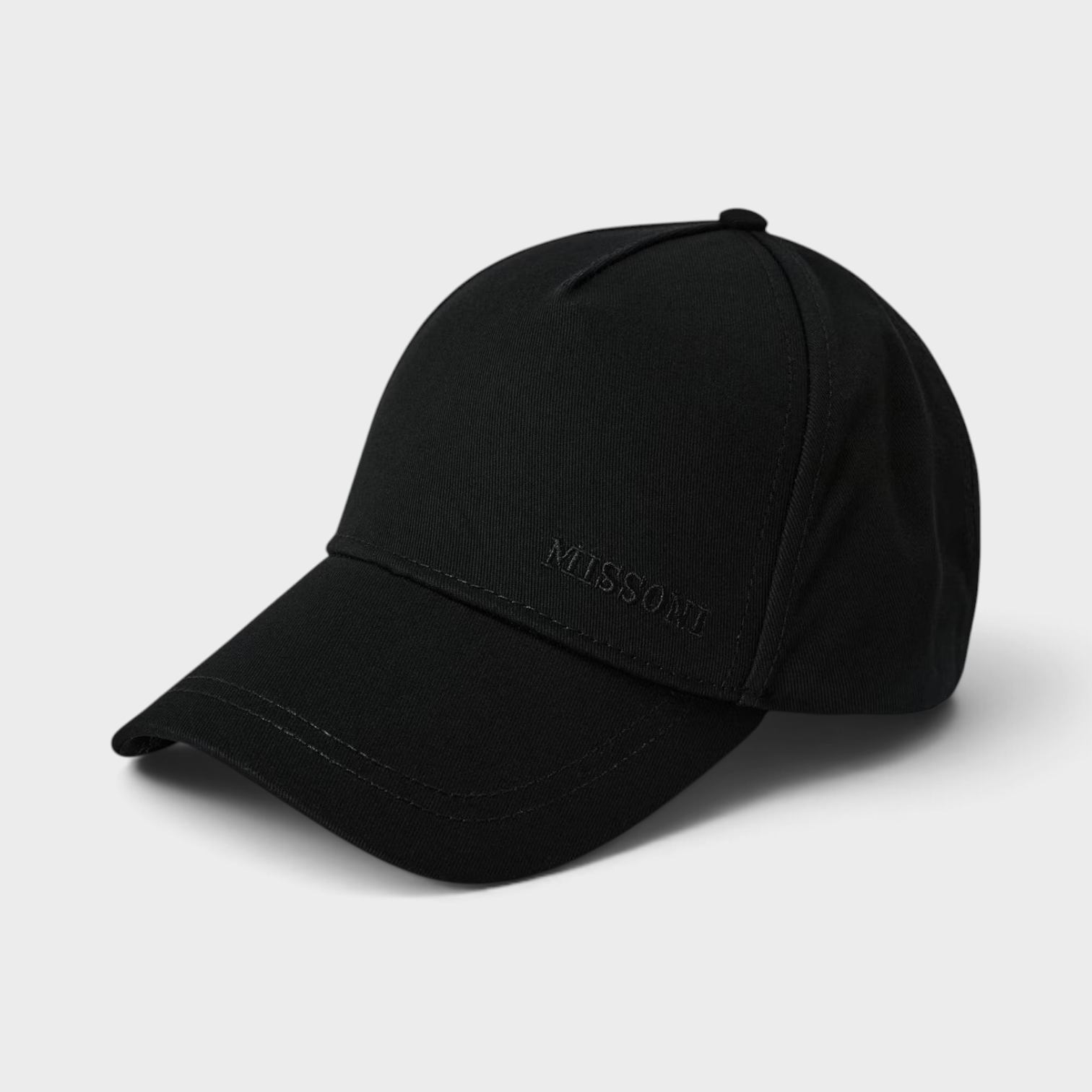 Supplied Fashion black baseball cap with tonal embroidered Missoni logo on the front panel