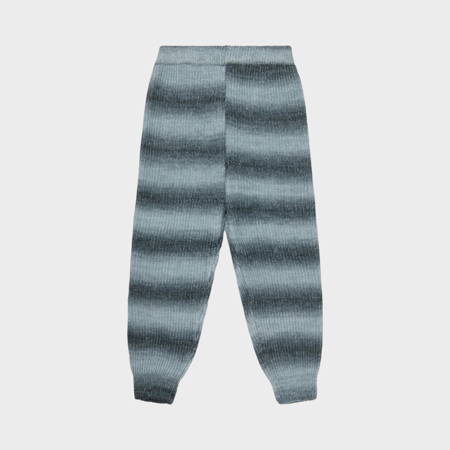 Supplied Fashion grey knit mohair and alpaca blend lounge bottoms with an elasticated waistband and ribbed cuffs