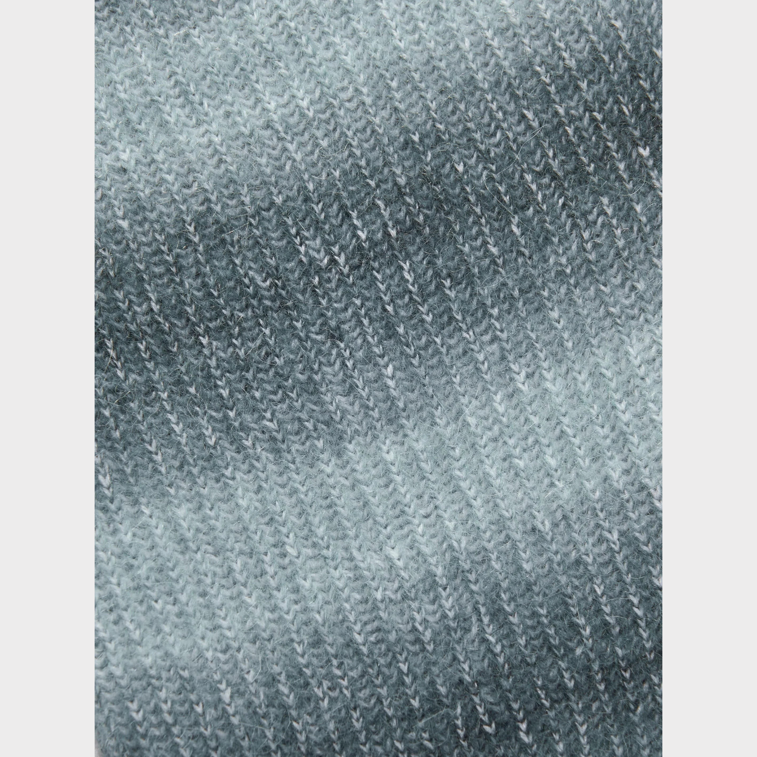 Supplied Fashion grey alpaca-mohair blend knit fabric texture with soft, fuzzy finish and subtle tonal variations.