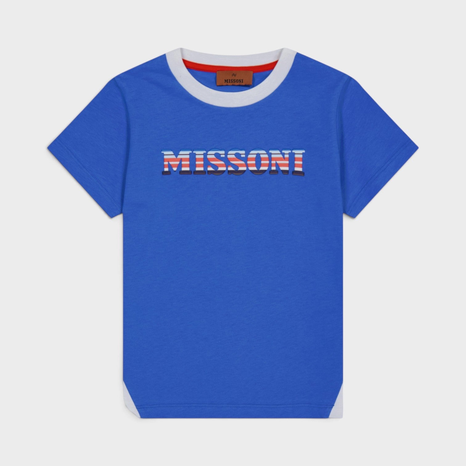 Logo T Shirt Blue Multi Kids