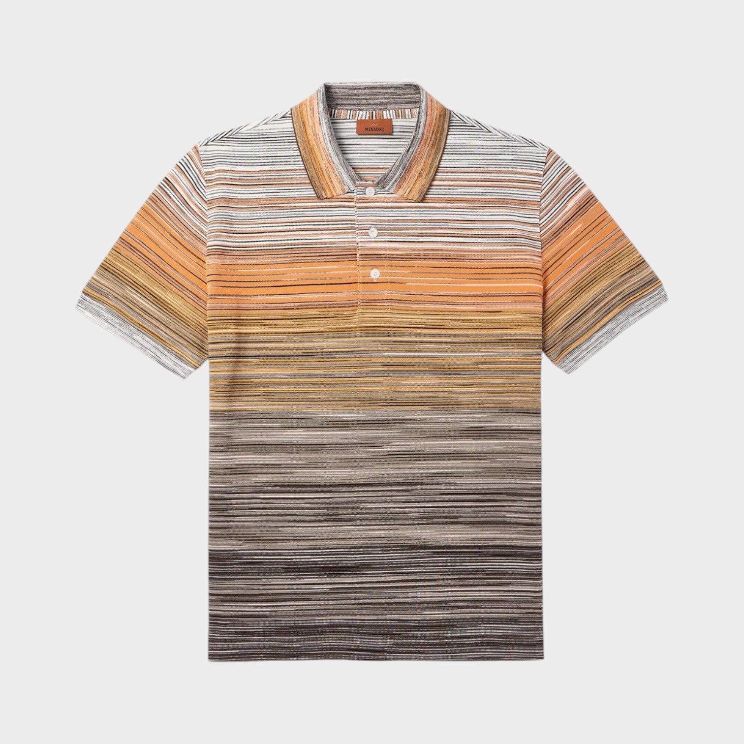 Supplied Fashion Missoni polo shirt in multi-coloured space-dyed cotton piqué with a classic collar and button placket