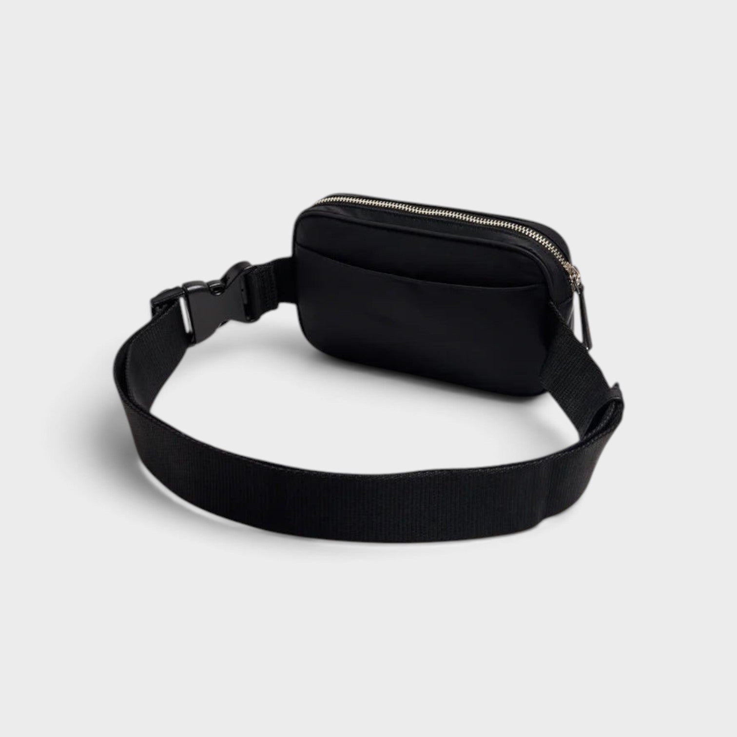 Supplied Fashion Virginia black nylon belt bag with an adjustable strap and secure zip closure.