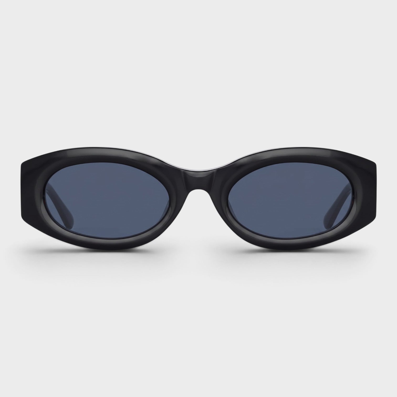 Linda Farrow Berta Oval Sunglasses Black