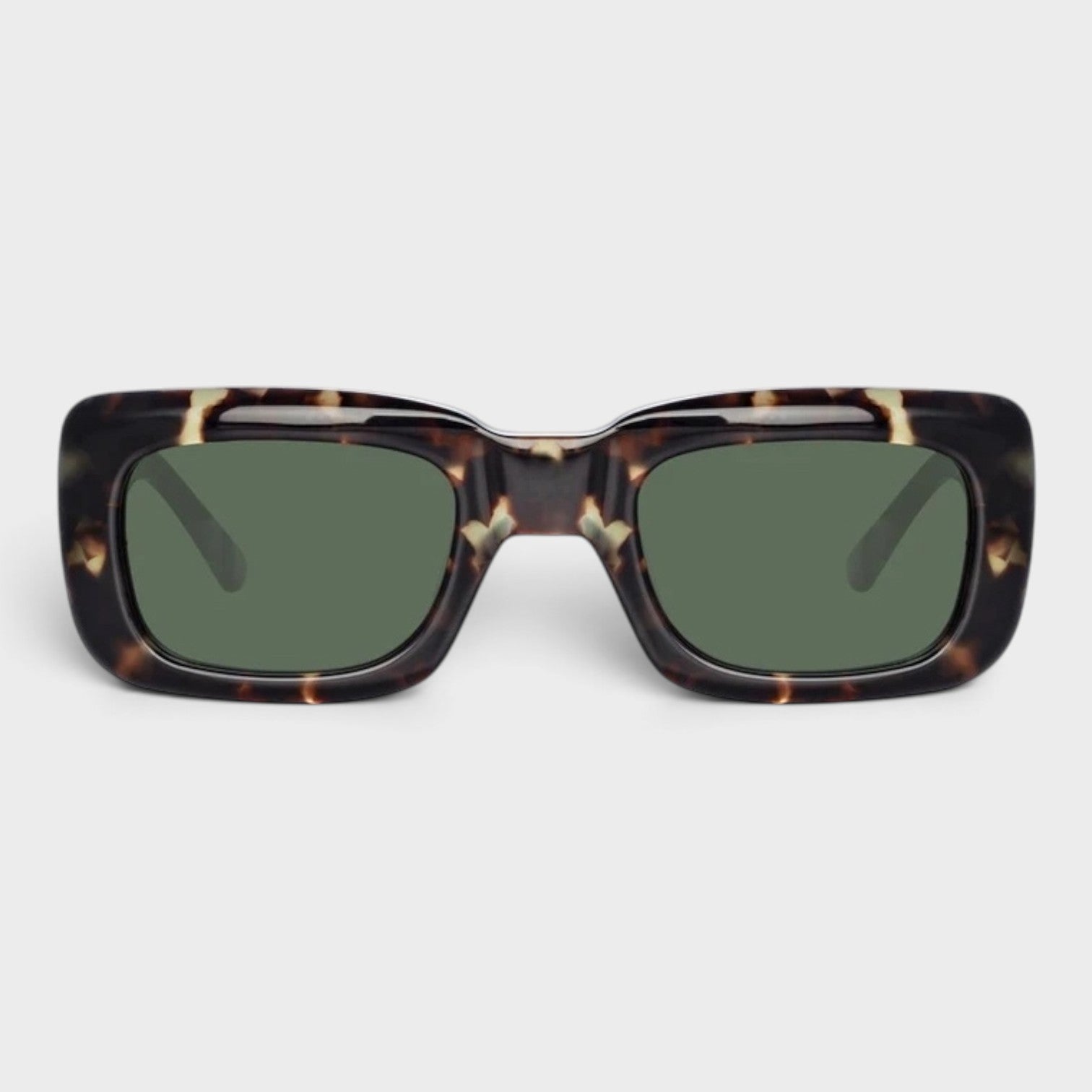 Linda Farrow Marfa Tortoiseshell Rectangular Sunglasses