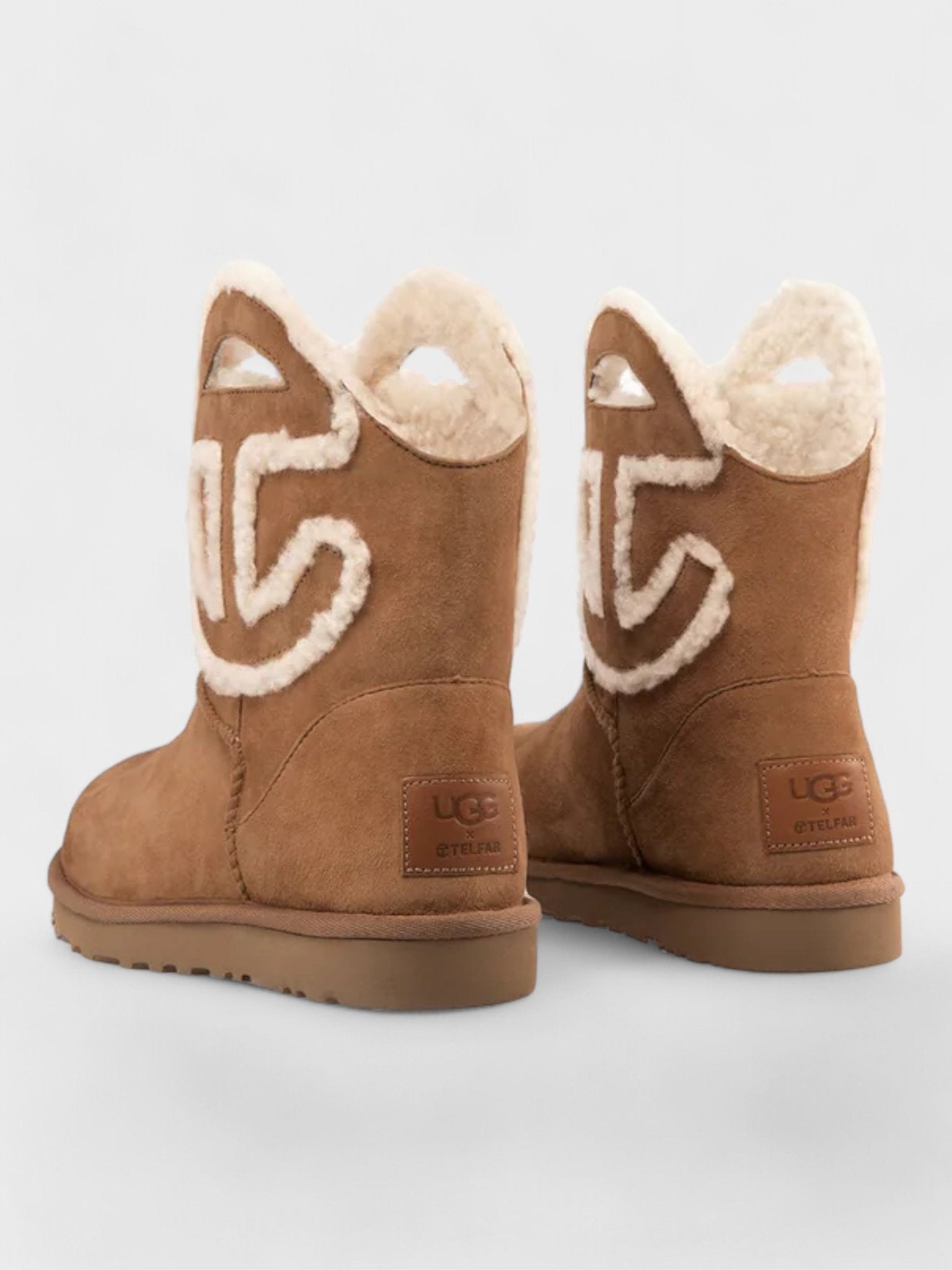 UGG x Telfar logo - embroidered leather ankle boots - Supplied FashionUGG