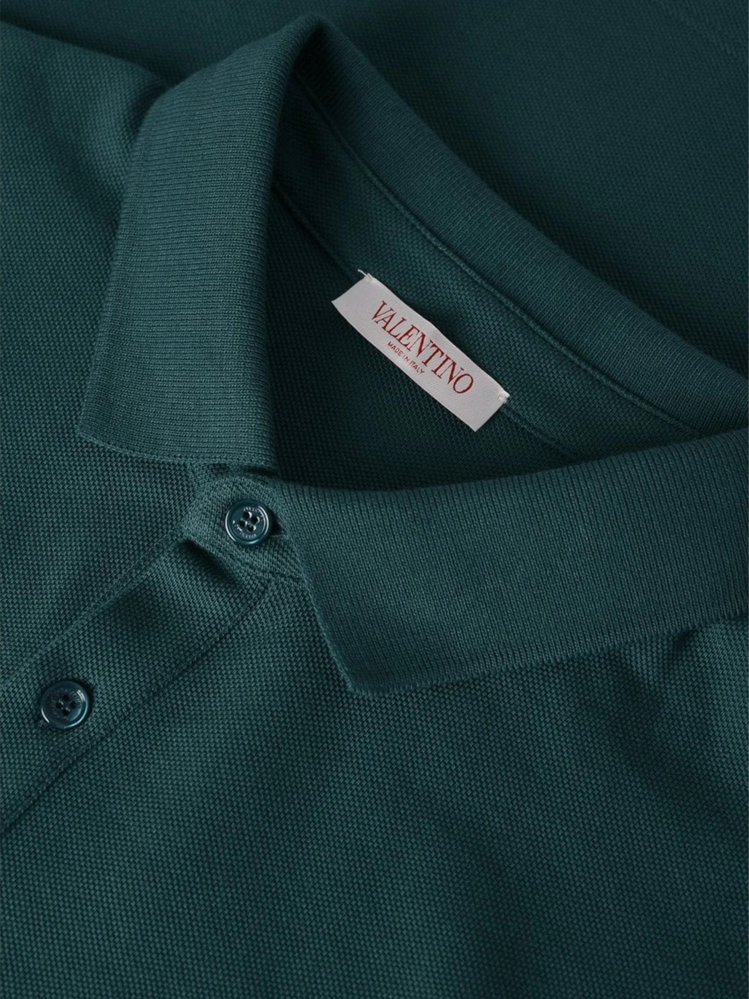 Valentino Embroidered Logo Polo Shirt Green - Supplied FashionValentino