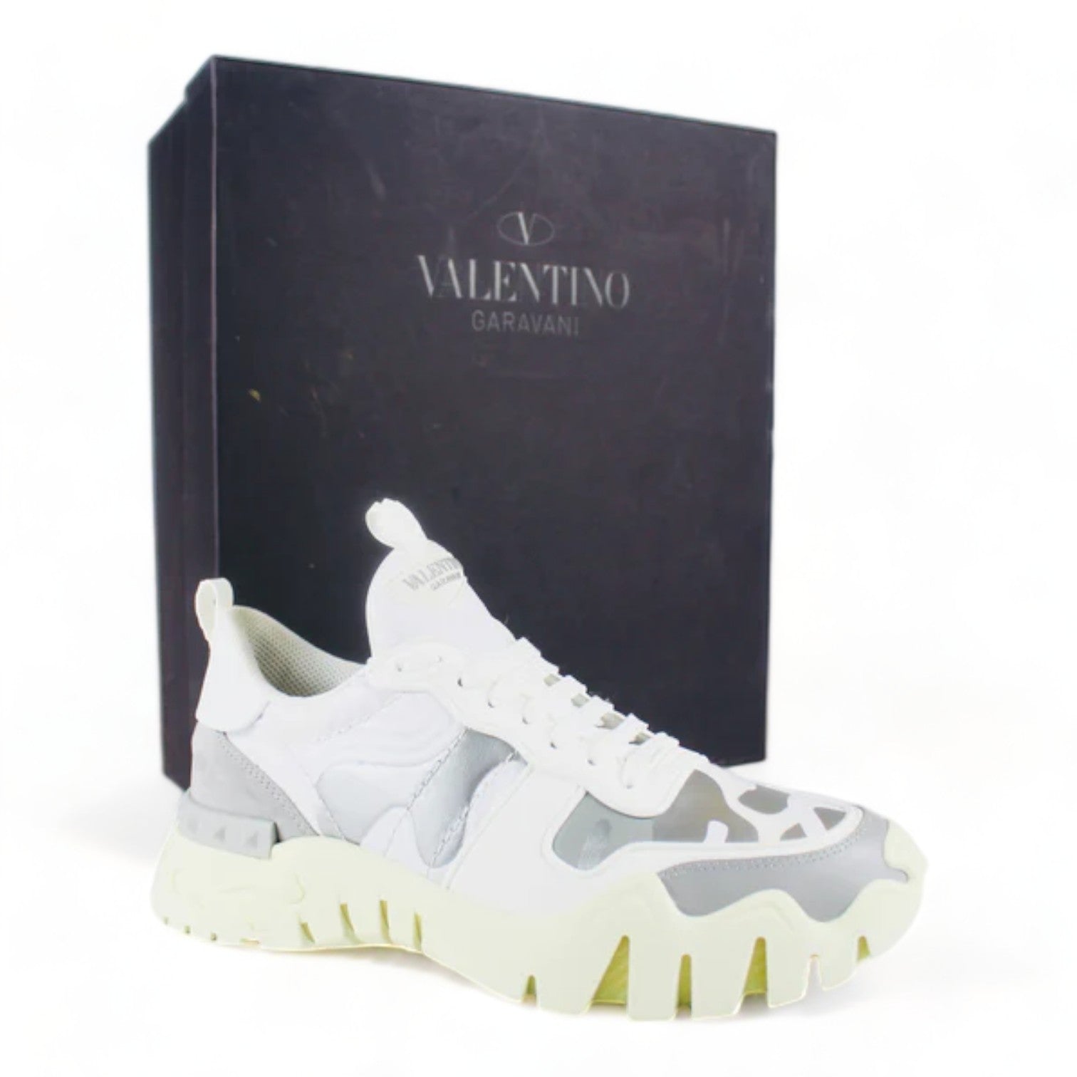 Valentino Rockrunner Plus Camo White / Silver UK7 - Supplied LuxuryValentino