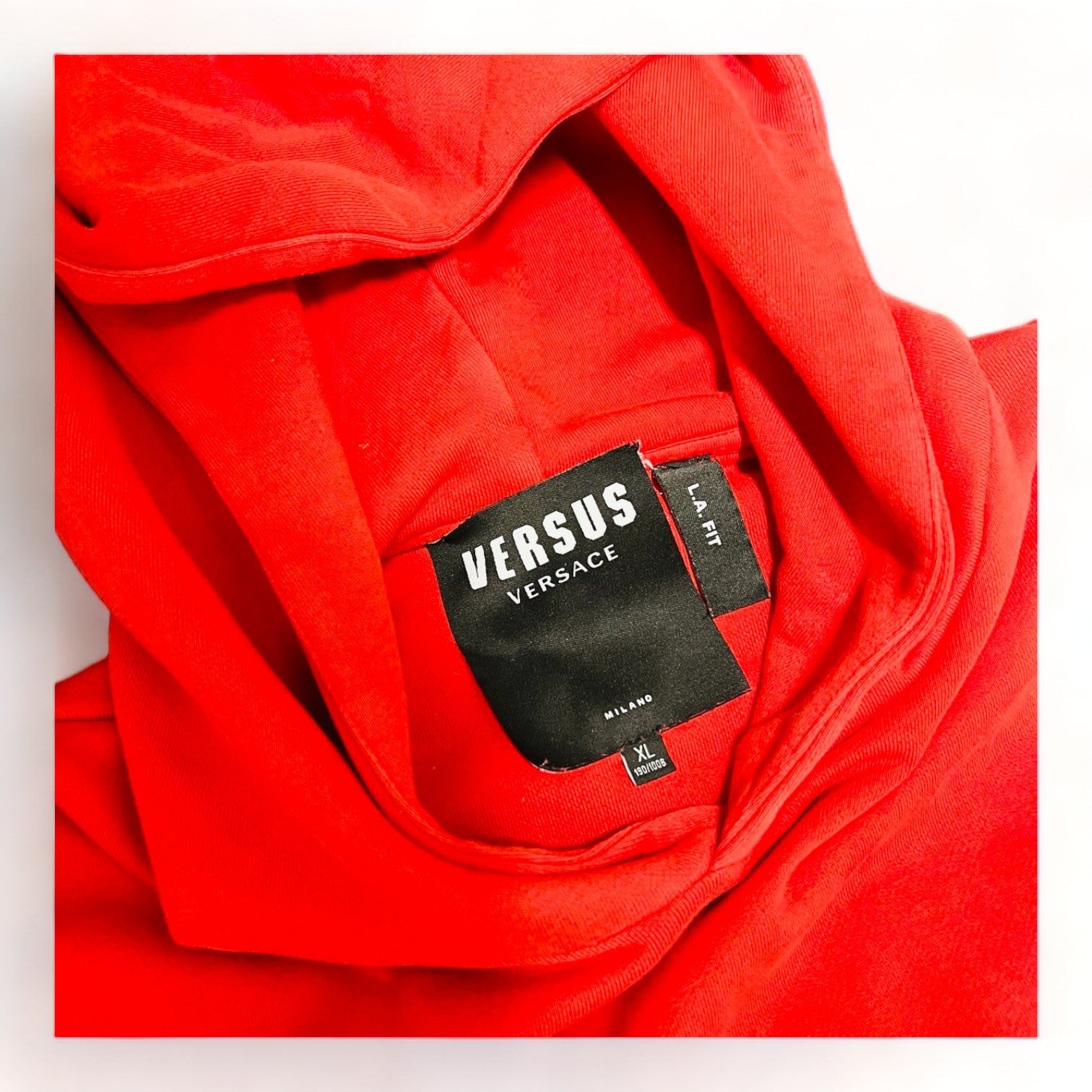 Versace Versus Red Hooded Sweatshirt XL - Supplied FashionVersace