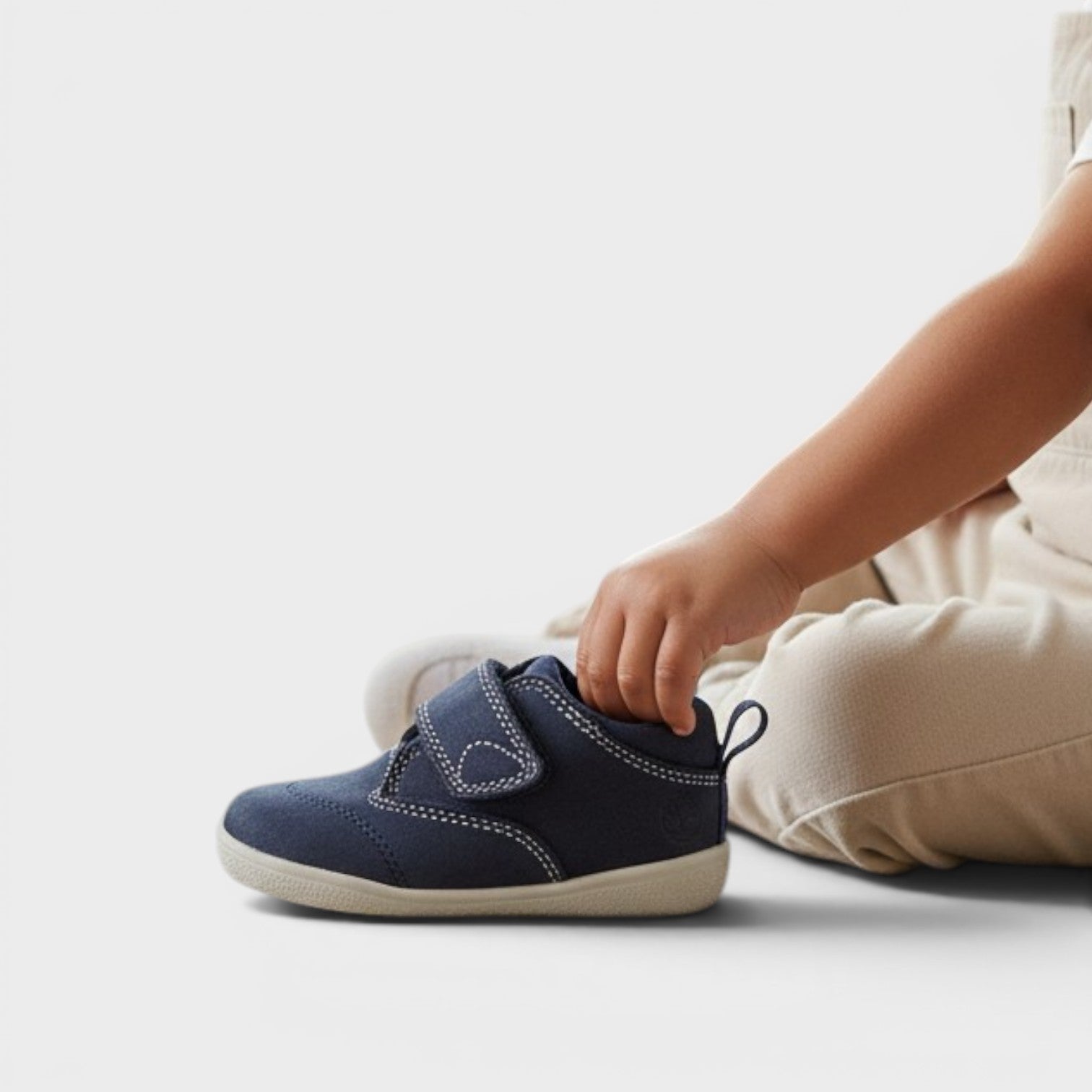 Toddler Velcro Boots Navy White
