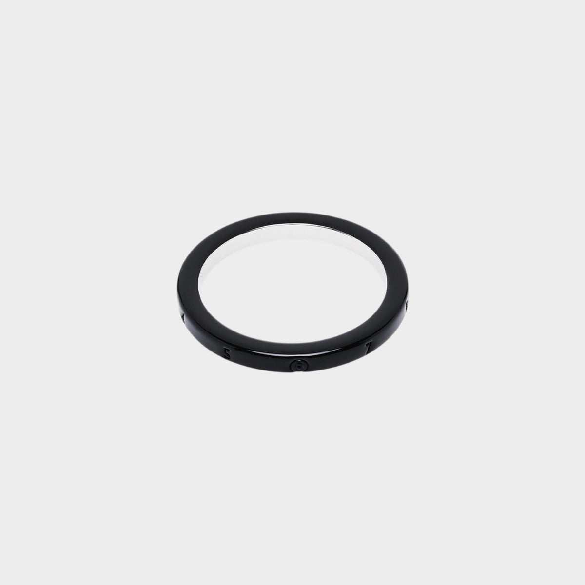 MM6 Number Logo Slim Band Ring Polished Palladio